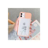 iPhone 11 Flower Women Kamera Korumalı Pembe Telefon Kılıfı