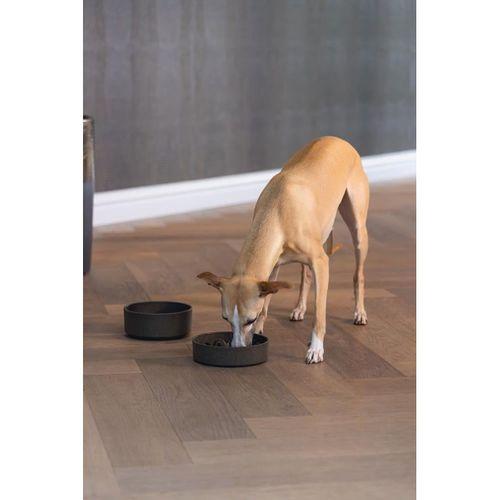 Beeztees DBL Köpek Yavaş Besleme Mama Kabı, Bambu, Antrasit, 17cm, 800ml