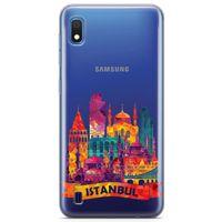 Samsung Galaxy A10 Kılıf İstanbul Turistik Mekanlar Arka Kapak Koruma Desenli Full Koruyucu