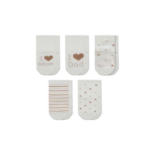 Bistyle Bistyle Mom Dad Kutulu Penye Soket Çorap 5li 10148 Ekru Kahve