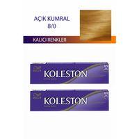 2 Adet Single Tüp Boya Saç Boyası Açık Kumral 8/0