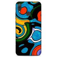 Lopard Huawei Y9 2019 Uyumlu Kılıf Soyut Sanat (24) Desenli Darbe Emici Kılıf