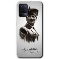 Oppo Reno 5 Lite Kılıf Baskılı Arka Kapak - Mustafa Kemal Atatürk +Tam Ekran Koruyucu