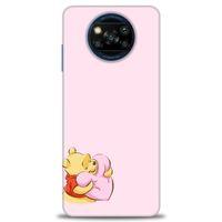 Xiaomi Poco X3 NFC Kılıf HD Baskılı Kılıf - Winnie the Pooh Kalpli + Tam Ekran Koruyucu