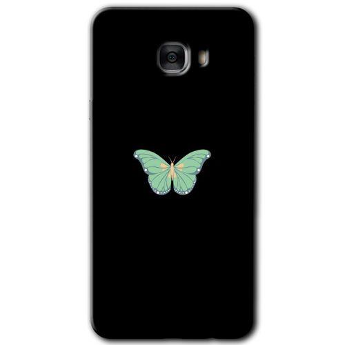 Samsung Galaxy C9 Pro HD Baskılı Kılıf + 9D Tam Ekran Koruyucu - Butterfly Tree