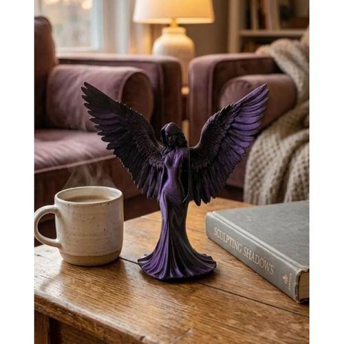 Küçük Boy Mor Melek İnsan Biblo Es Dekoratif Obje
