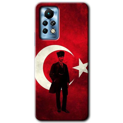 İnfinix Note 11 Pro Kılıf HD Desen Baskılı Arka Kapak - Atatürk Bayrak