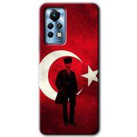 İnfinix Note 11 Pro Kılıf HD Desen Baskılı Arka Kapak - Atatürk Bayrak