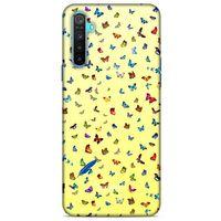 Oppo Realme 6i Kılıf Kelebek Etkisi (14) Lansman Kılıf Kırmızı Krem