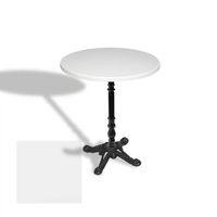 Dockers Çipa 1004 Döküm Ayak Yuvarlak Masa Çap 90cm - (Werzalit, Wermodin ve Allzalit Tabla) - Beyaz