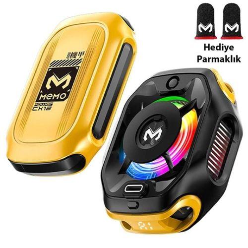 MEMO CX12 Yarı İletken Telefon Soğutucu Fan 2000mAh Manyetik Bağlantı Dijital Ekran RGB Işıklı