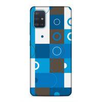 Samsung Galaxy A51 Uyumlu Kılıf Insomnia (27) Tasarımlı Kılıf Mavi Beyaz
