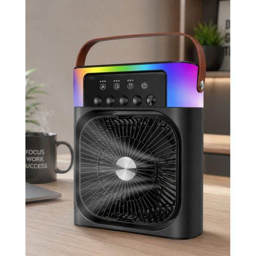 Taşınabilir Sprey Fan Rgb Işıklı Mini Klima Soğutucu Nemlendirici Usb Şarjlı