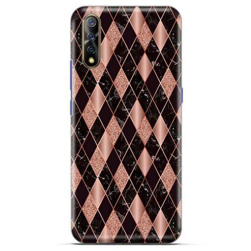 Mermer Desenli (25) Tema Antişok Kapak Rose Gold Casper Via F3 Kılıf