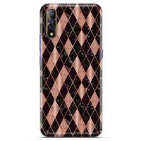 Mermer Desenli (25) Tema Antişok Kapak Rose Gold Casper Via F3 Kılıf