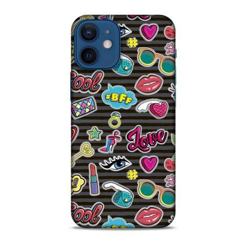 Pop Culture Siyah Apple iPhone 12 Mini Kılıf