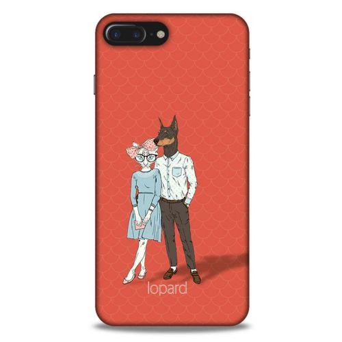 Apple Iphone 8 Plus Kılıf FunnyMaX (15) Antişok Kılıf Kırmızı Kedi Köpek