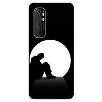 Xiaomi Mi Note 10 Lite Kılıf Depresyon (46) Core Armor Kılıf Gri Cam Göbeği