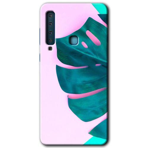 Galaxy A9 2018 Kılıf HD Desen Baskılı Arka Kapak - 3D Yaprak + Kırılmaz Cam