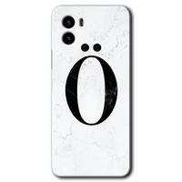 Vivo Y15s Kılıf HD Desen Baskılı Arka Kapak - Beyaz Mermer Desenli Ö Harfi