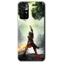 Poco M4 Pro 5G Kılıf HD Desen Baskılı Arka Kapak + Temperli Cam - Dragon Hunter
