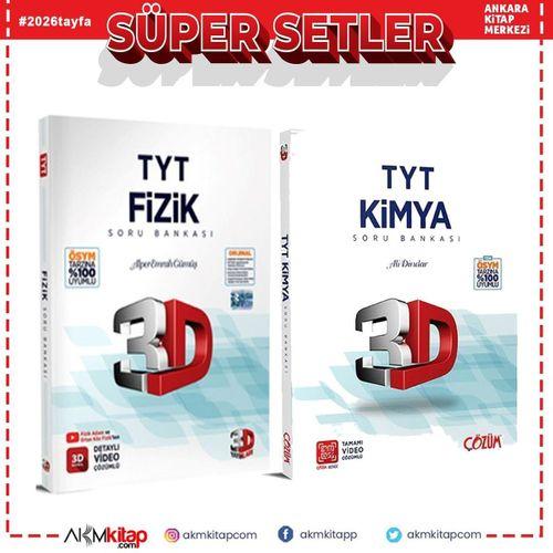 3D Yayınları TYT Fizik ve Kimya Soru Bankası Seti 2 Kitap