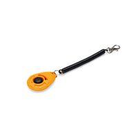 Beeztees Köpek Eğitim Klikırı, Karabina ve Bağlama Kordonlu, Turuncu, 6x4x1,7cm