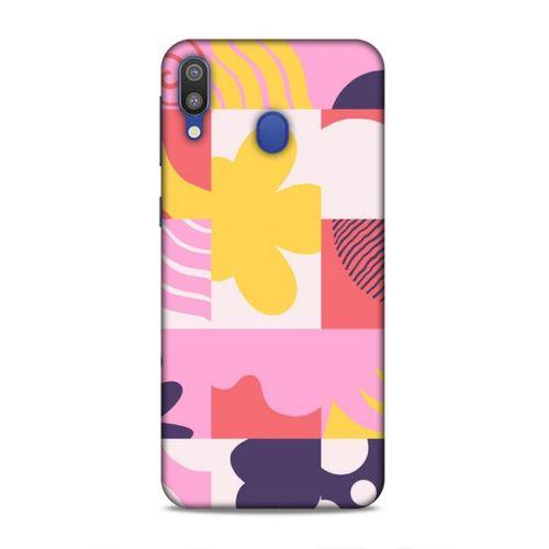 Samsung Galaxy M20 Uyumlu Kılıf Insomnia (22) Tam Koruma Kılıfı Pembe Sarı