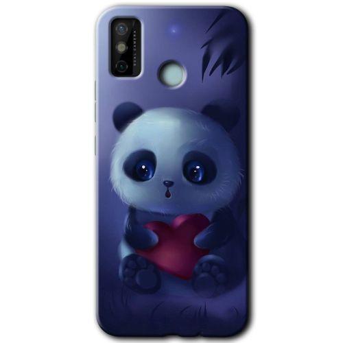 MRCİLETİSİM Tecno Spark 6 Go Kılıf HD Desen Baskılı Arka Kapak+Temperli Cam - Bebek Panda