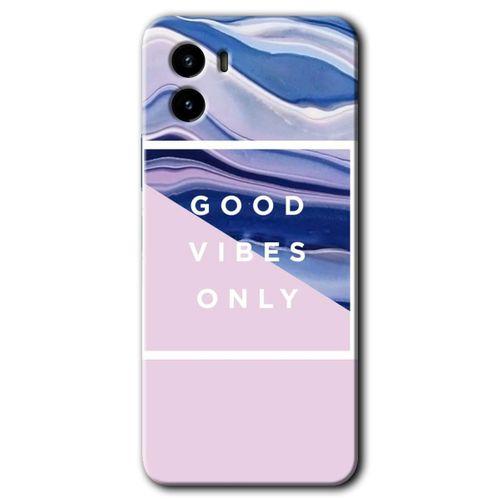 Vivo Y15s HD Baskılı Kılıf + 9D Tam Ekran Koruyucu - Good Vibes