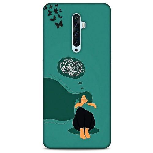 Oppo Reno 2z Kılıf Depresyon (11) Tam Koruma Siyah Gri