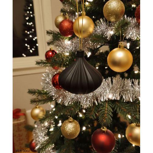 siyah Spiral Desenli Buyuk Boy Dekoratif Yilbasi Susu