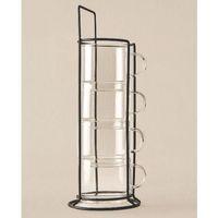 Standlı Borosilikat 4'lü Fincan Seti