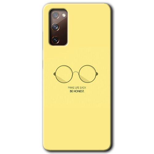 Samsung Galaxy S20 FE Kılıf Baskılı Kapak - Be Honest + 5D Tam Kaplayan Cam