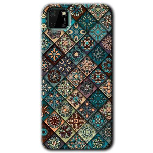 Huawei Y5P Kılıf HD Desen Baskılı Arka Kapak - Mat Mandala