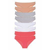 8 adet Süper Eko Set Likralı Kadın Slip Külot Ten Gri Beyaz Fuşya