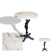 Dockers Çipa 1003 Döküm Ayak Yuvarlak Masa Çap 80cm - (Werzalit, Wermodin ve Allzalit Tabla) - Afyon Mermer