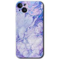 iPhone 14 Kılıf HD Desen Baskılı Arka Kapak - Spots Lilac