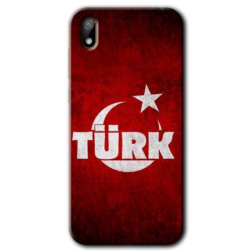 Huawei Y5 2019 Kılıf HD Desen Baskılı Arka Kapak - Ayyıldız Türk
