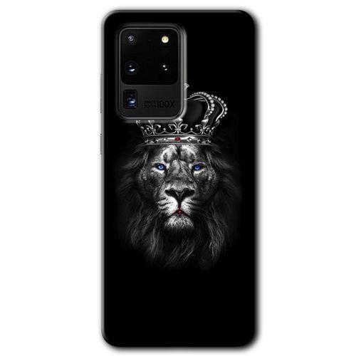 Samsung Galaxy S20 Ultra HD Baskılı Kılıf + 9D Tam Ekran Koruyucu - King Lion