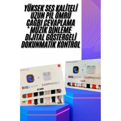 Akıllı Saat Ve Air Pro Kulaklık 7 Kordonlu Çok Fonksiyonlu İkili Set