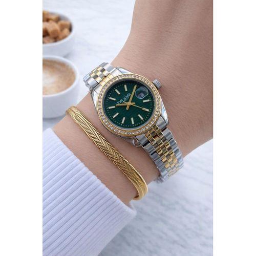 Tom Jones Çelik Kordon 2 Yıl Garantili 3 Atm Suya Dayanıklı Kadın Kol Saati+Bileklik BTJ.10021.4