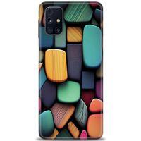 Samsung Galaxy M51 Kılıf HD Baskılı Kılıf - Renkli Taşlar + Tam Ekran Koruyucu