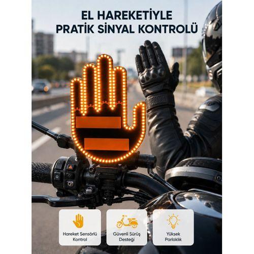 176 Led Amber Renkli El Hareketiyle Kontrol Edilen Motosiklet Dönüş Sinyali