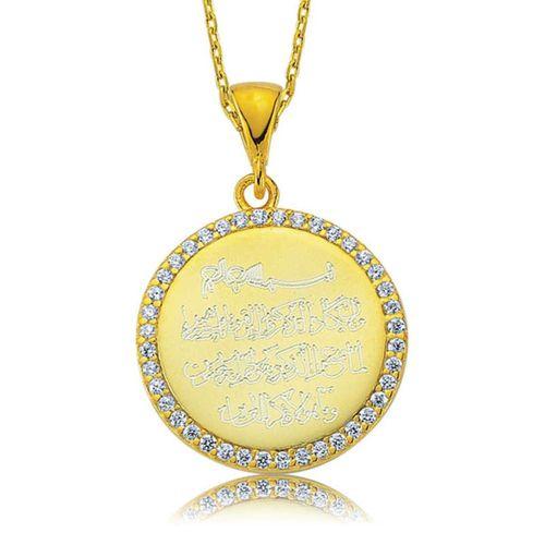 Lucky Life 925 Ayar Gumuss  Taşlı Nazar Duası Bayan Kolye