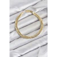 CM Başak Model Gold Renk Pirinç Kadın Bileklik
