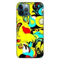 Lopard Apple iPhone 12 Pro Max Uyumlu Kılıf Soyut Sanat (26) Desenli Tpu Silikon Kılıf