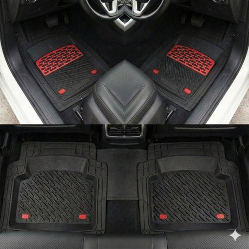 Safir Ford Uyumlu Ka Havuzlu Universal Paspas Krom Kırmızı Parça