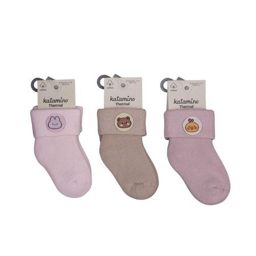 Katamino Nesrin Aksesuarlı Kız Bebek Havlu Soket Çorap K45902 Asorti