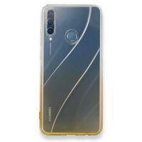 Huawei Y6P Kılıf Lüx Çift Renkli Silikon - Sarı